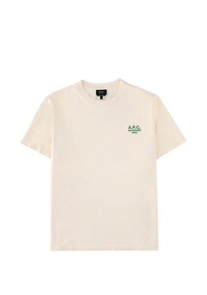 A.P.C. logo-detail T-shirt - Neutrals