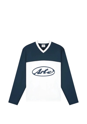 Arte Antwerp Circle logo V-neck longsleeve - Blue