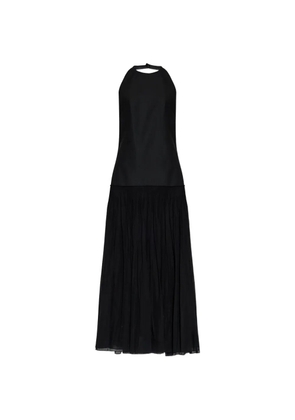 Róhe halterneck pleated maxi dress - Black