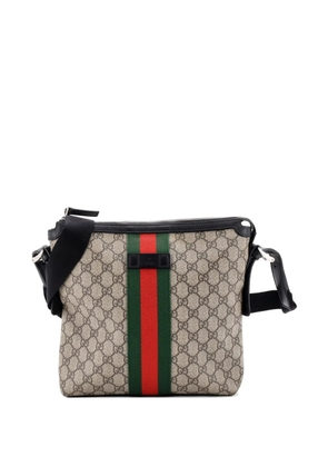 Gucci Pre-Owned Web Messenger Bag GG Coated Canvas Medium crossbody bag - Brown