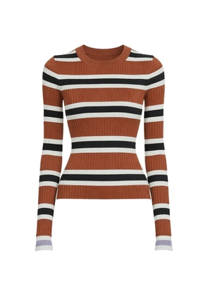 Solid & Striped striped round-neck top - Brown