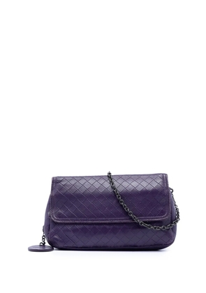 Bottega Veneta Pre-Owned 2012-2026 Mini Nappa Intrecciato Expandable Chain Flap crossbody bag - Purple