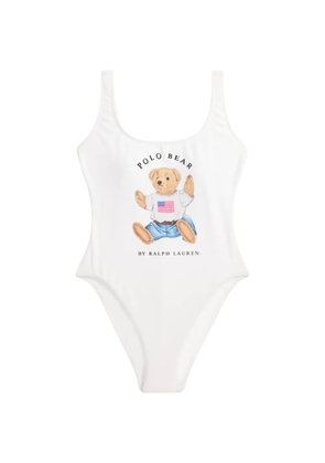 Polo Ralph Lauren polo bear graphic swimsuit - White