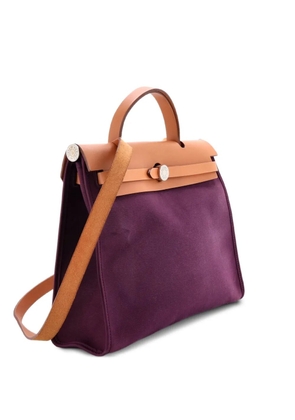 Hermès Pre-Owned Herbag Zip Leather and Toile 31 shoulder bag - Purple