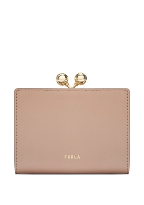 Furla sfera clasp leather coin case - Neutrals