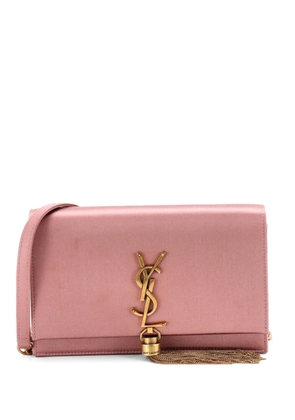 Saint Laurent Pre-Owned Classic Monogram Tassel Chain Wallet Satin shoulder bag - Pink