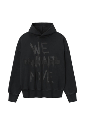 Fear Of God logo-lettering hoodie - Black