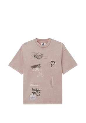 izzue graphic print T-shirt - Pink