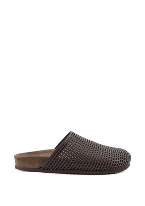 Brunello Cucinelli perforated mules - Brown