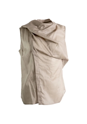 Rick Owens draped sleeveless shirt - Neutrals