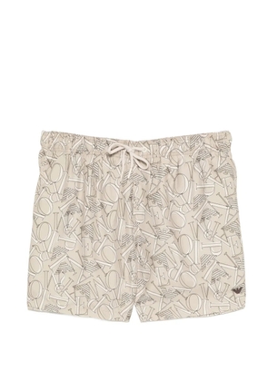 Emporio Armani drawstring swim shorts - Neutrals