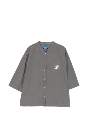 SPORT b. by agnès b. crystal-embellished logo shirt - Grey