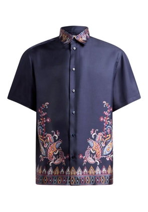 ETRO paisley-print silk shirt - Blue