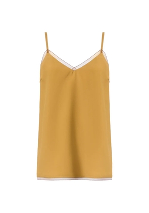 Fabiana Filippi V-neck trim camisole top - Yellow