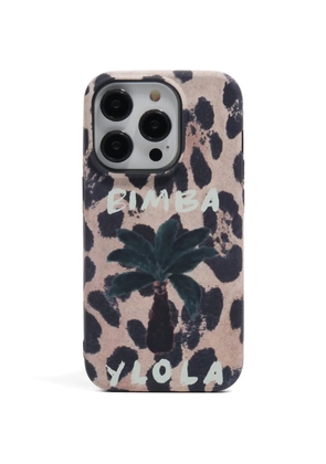 Bimba y Lola Iphone 15 Pro animal-print phone case - Neutrals