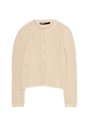 Bimba y Lola floral-appliqué cardigan - Neutrals