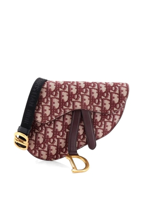 Christian Dior Pre-Owned Saddle Oblique Canvas belt bag - Red