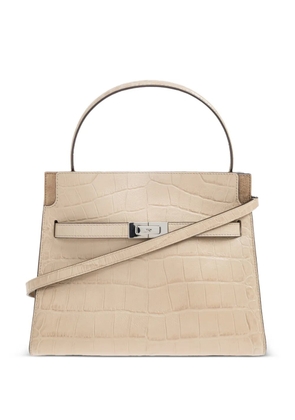 Tory Burch crocodile-effect tote bag - Neutrals