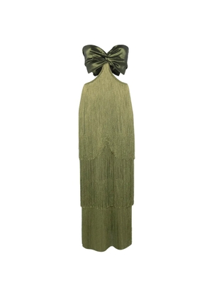 Bless fringed maxi dress - Green