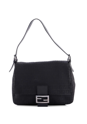 Fendi Pre-Owned Mama Forever Bag Zucchino Canvas Large shoulder bag - Black