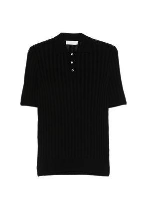 LUIGI GENTILE knit polo shirt - Black