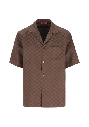 Gucci GG-patterned shirt - Brown