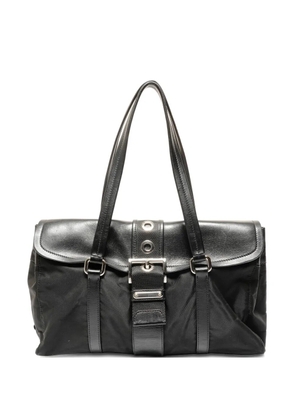 Prada Pre-Owned 2000s buckle nylon shoulder bag - Black