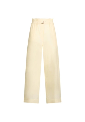 LIU JO high-rise cotton trousers - Yellow