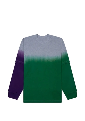 sacai garment-dye pocket long-sleeve T-shirt - Green