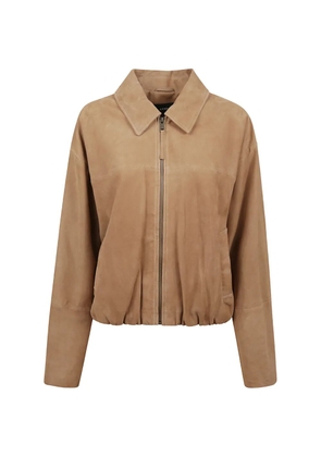 Arma zip-up suede jacket - Brown