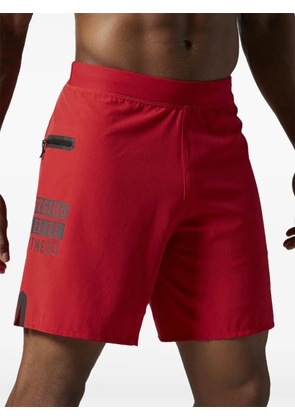 Reebok graphic-print zip track shorts - Red