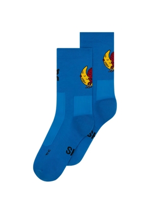 On graphic-print socks - Blue
