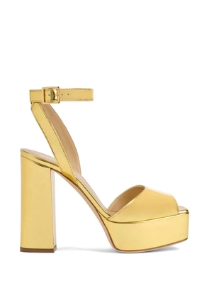 Giuseppe Zanotti mirror-effect buckle sandals - Gold