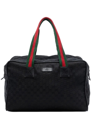 Gucci Pre-Owned 2016-2026 GG Canvas Web travel bag - Black