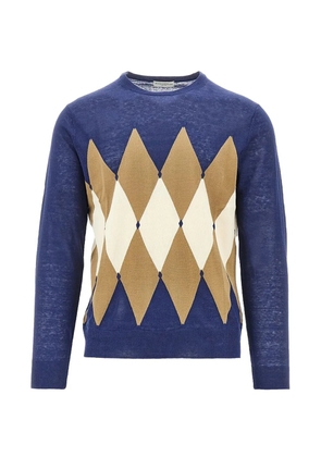 Ballantyne argyle-pattern long-sleeve sweater - Blue