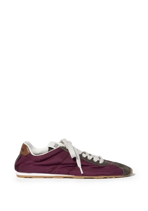 Miu Miu Plume technical fabric and suede sneakers - Purple