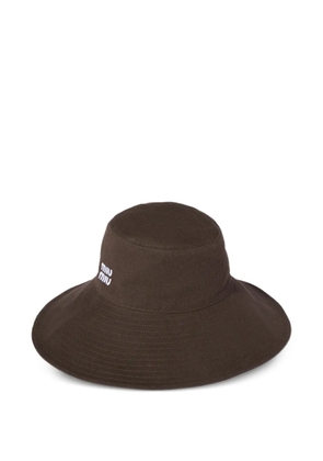 Miu Miu denim hat - Brown