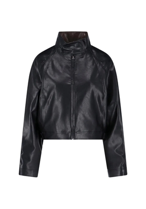 Low Classic cropped high-neck jacket - Black