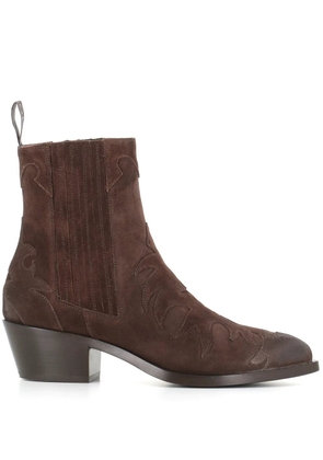 Sartore 45mm western suede cowboy boots - Brown