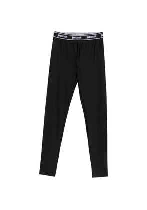 Just Cavalli logo-waistband leggings - Black