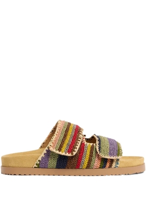DSQUARED2 striped flat sandals - Neutrals