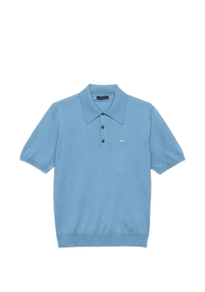 Prada superfine wool polo shirt - Blue
