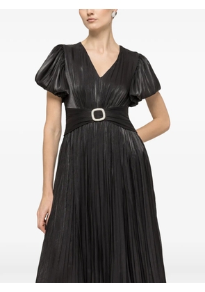 NISSA crystal detail midi dress - Black