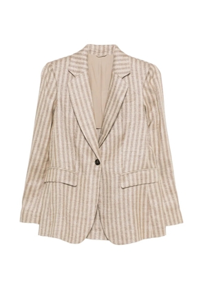 Brunello Cucinelli striped BLAZER - Neutrals