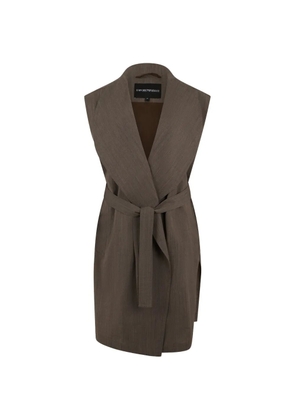 Emporio Armani belted coat - Brown