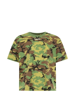 Pleasures Wordmark camouflage-pattern T-shirt - Green
