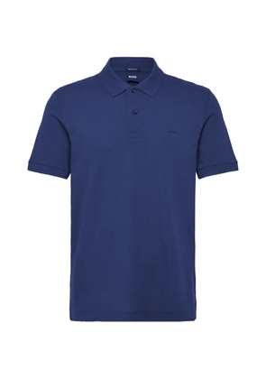BOSS Pallas cotton-piqué polo shirt - Blue