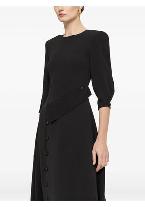 NISSA button-detail midi dress - Black