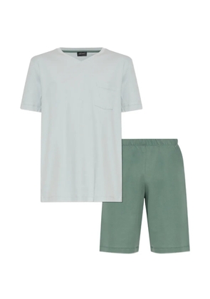 Hanro V-neck pocket pyjama set (set of two) - Green