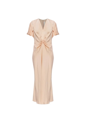Victoria Beckham draped V-neck midi dress - Neutrals